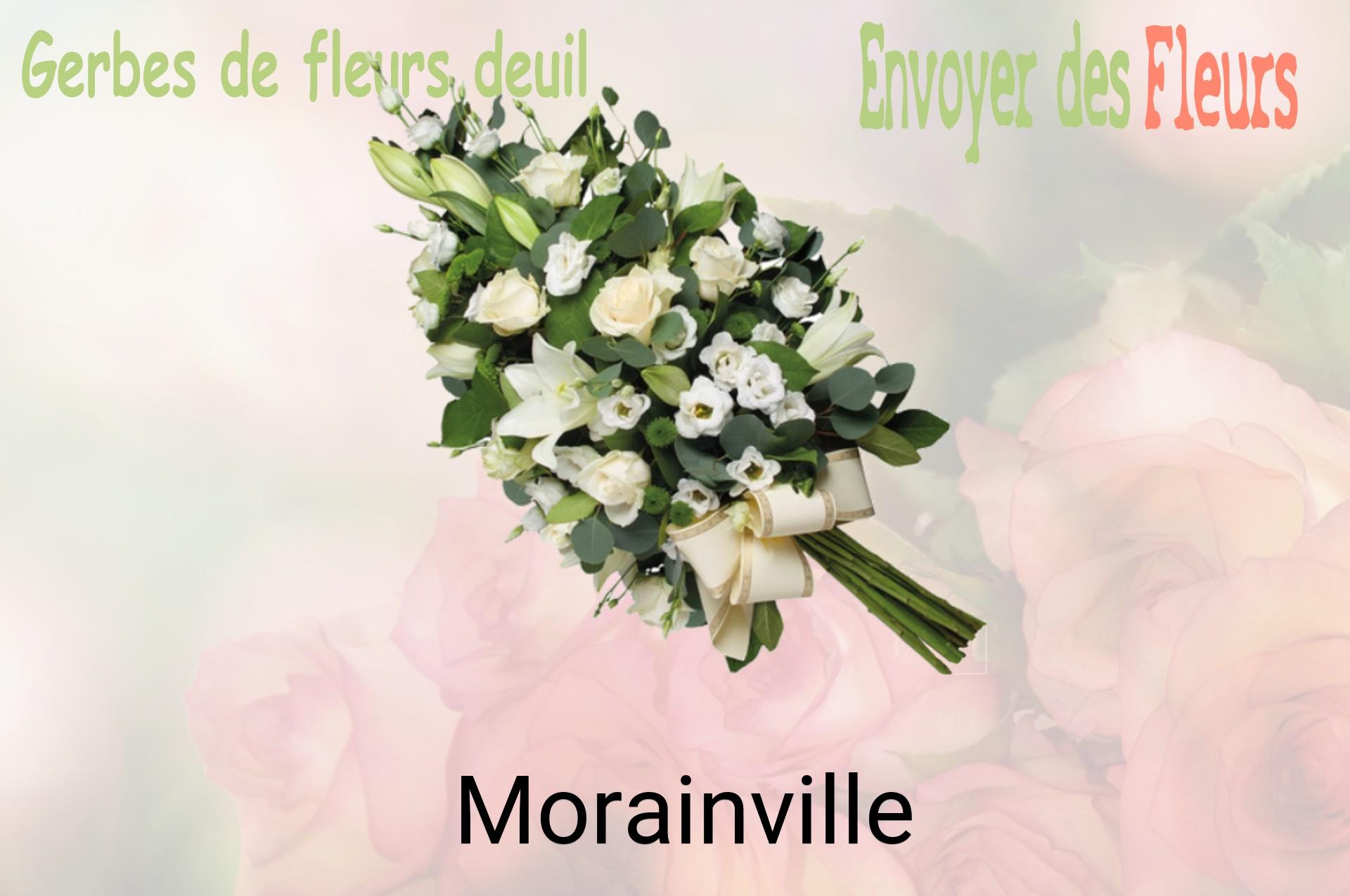 Gerbe de fleurs de deuil livrée à Morainville